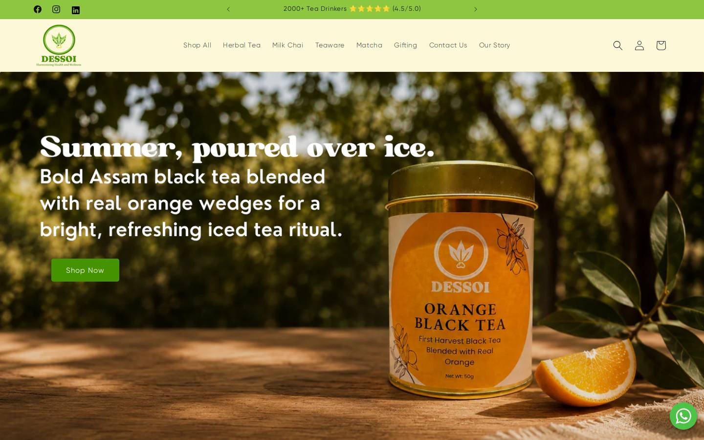dessoinaturals.com homepage screenshot