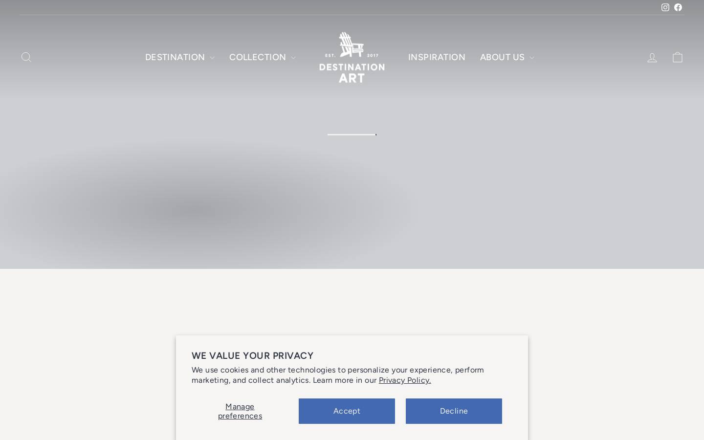 destinationart.com homepage screenshot