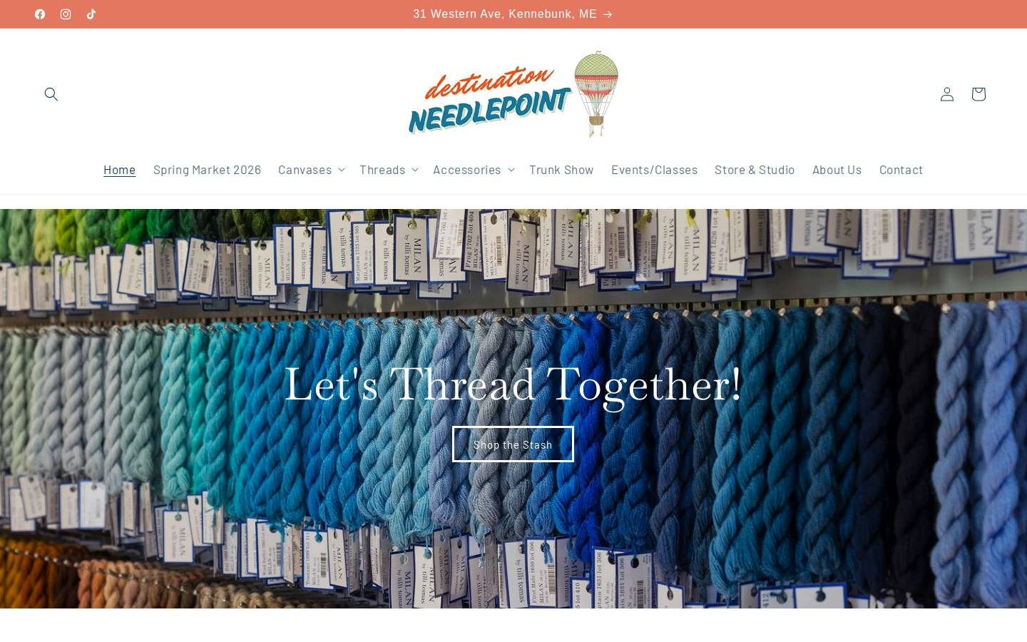 destinationneedlepoint.com homepage screenshot