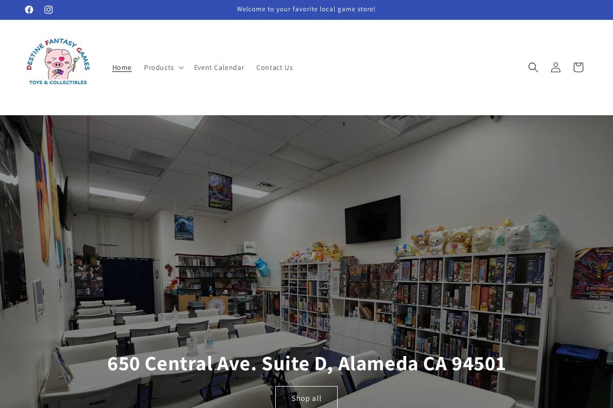 destinefantasy.games homepage screenshot