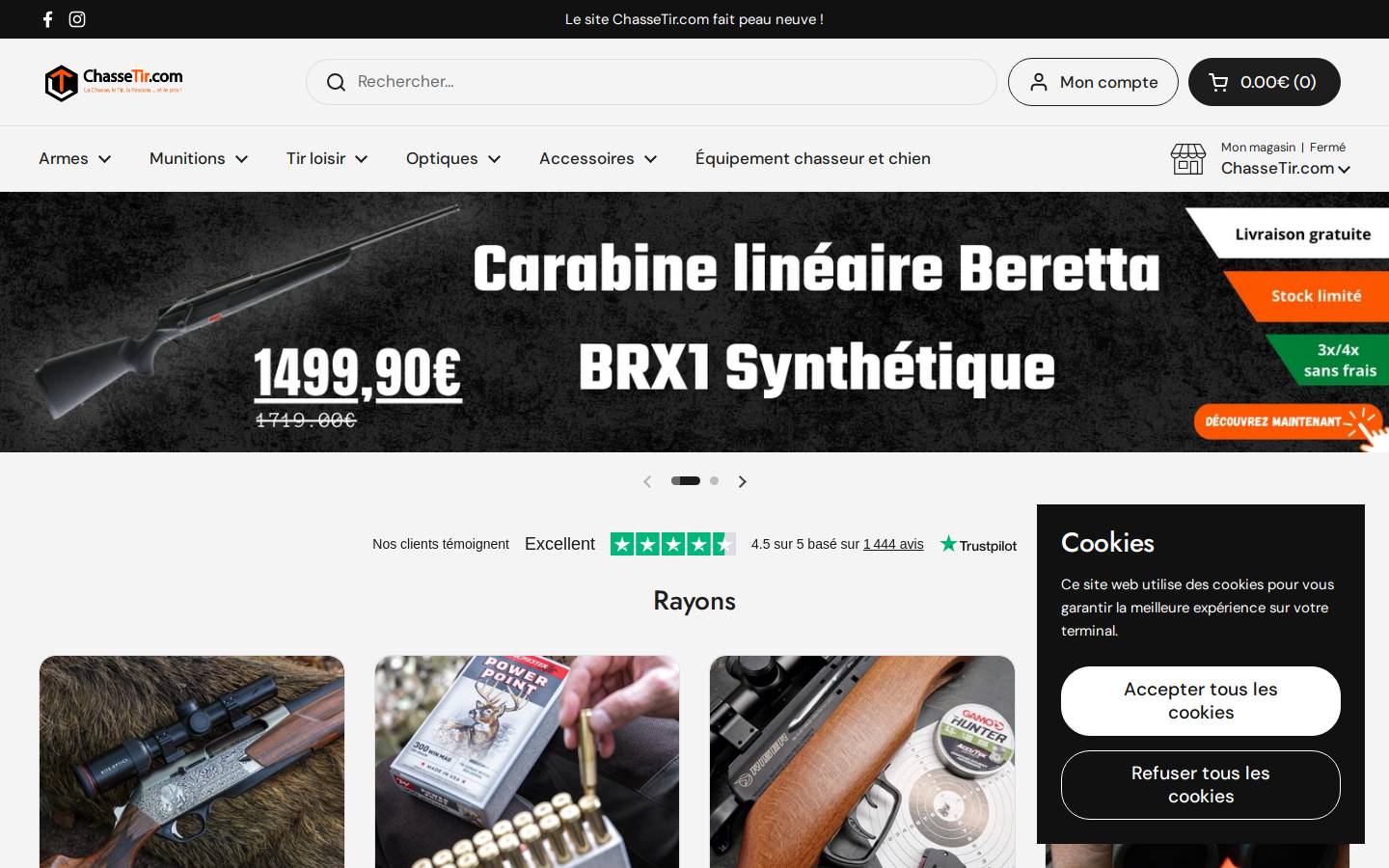 destochasse.com homepage screenshot