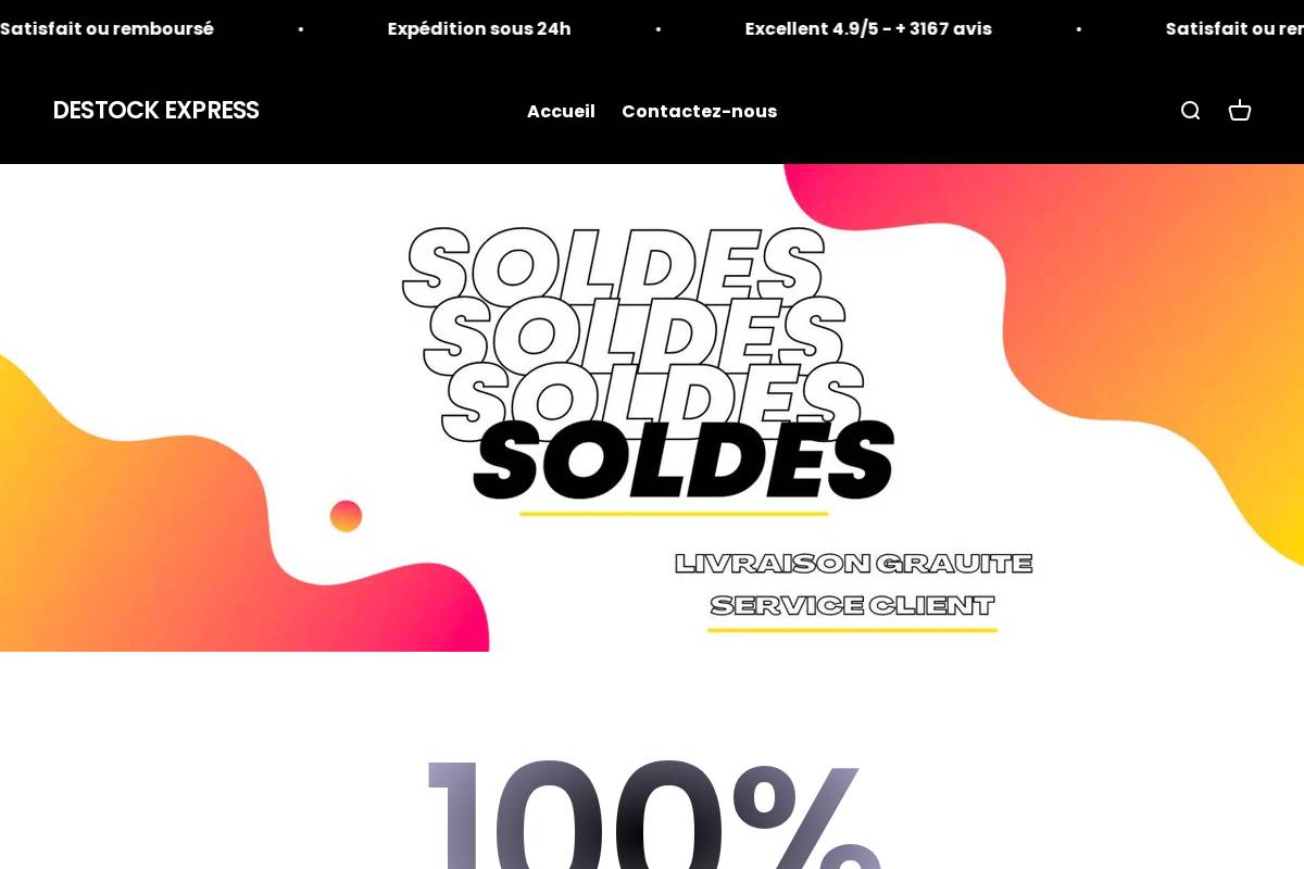 Destockexpress homepage screenshot