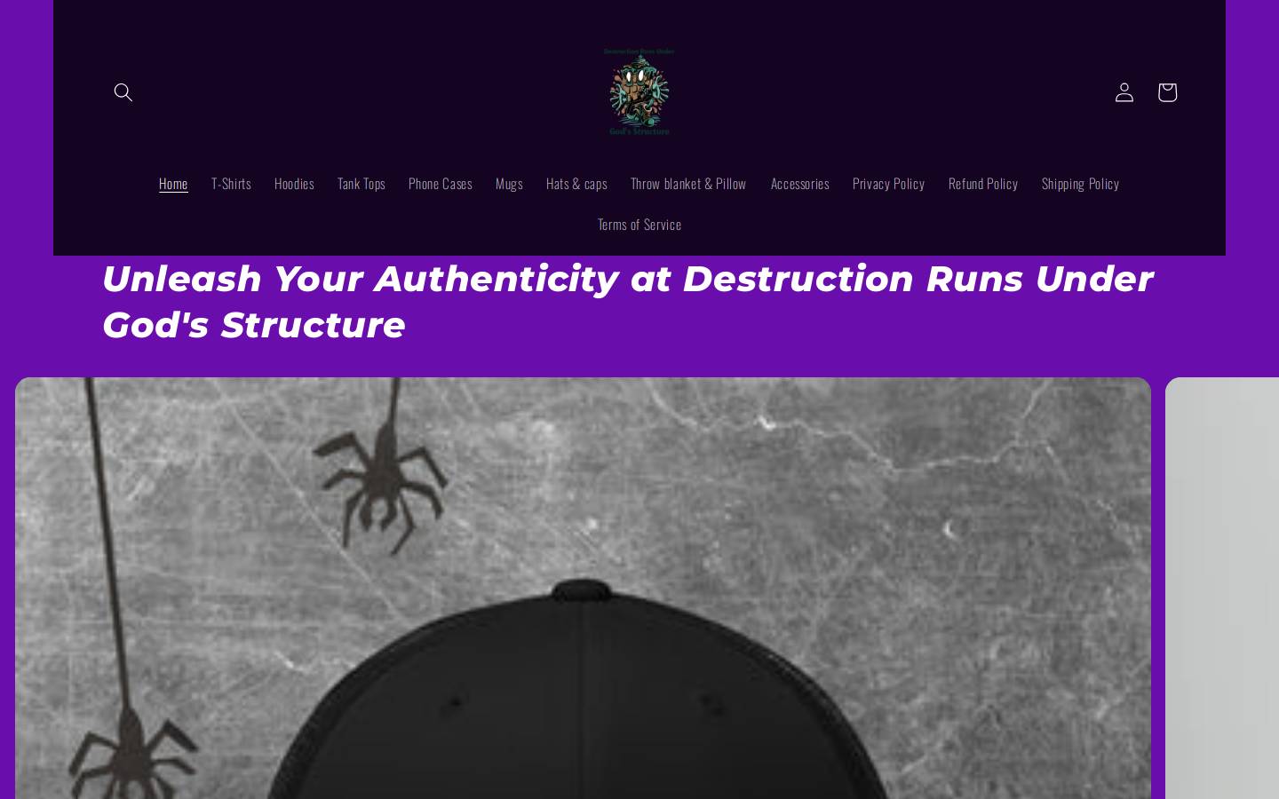 destructionrunsundergodsstructure.com homepage screenshot