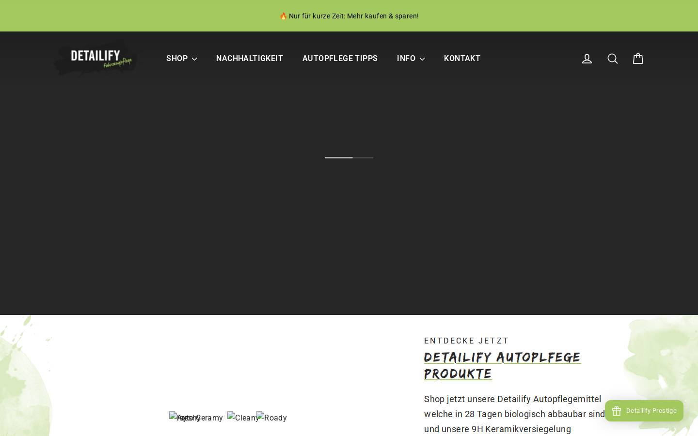 Detailify - Mit euch. Für euch. homepage screenshot