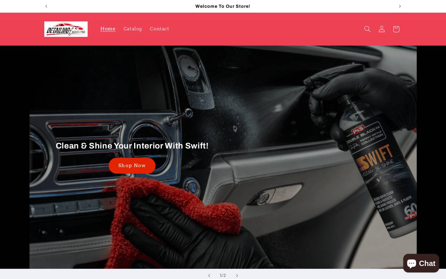 detailingexcellence.com homepage screenshot