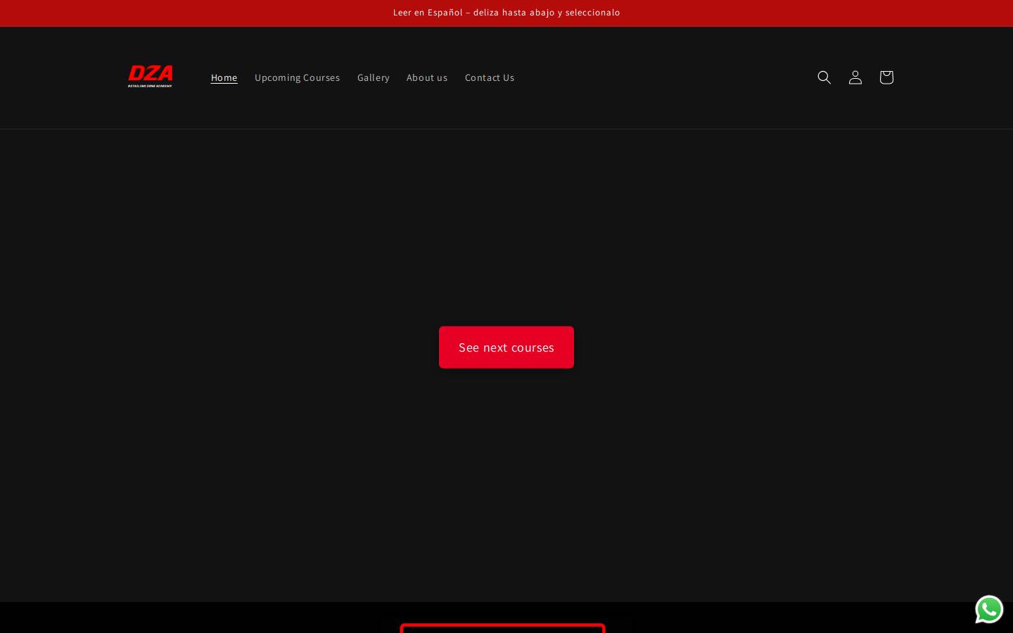 detailingzoneacademy.com homepage screenshot