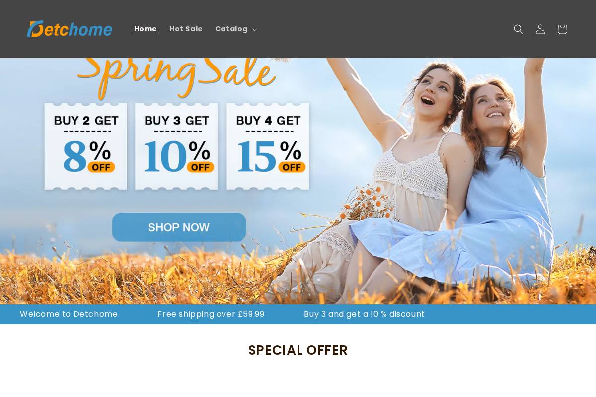 Detchome homepage screenshot
