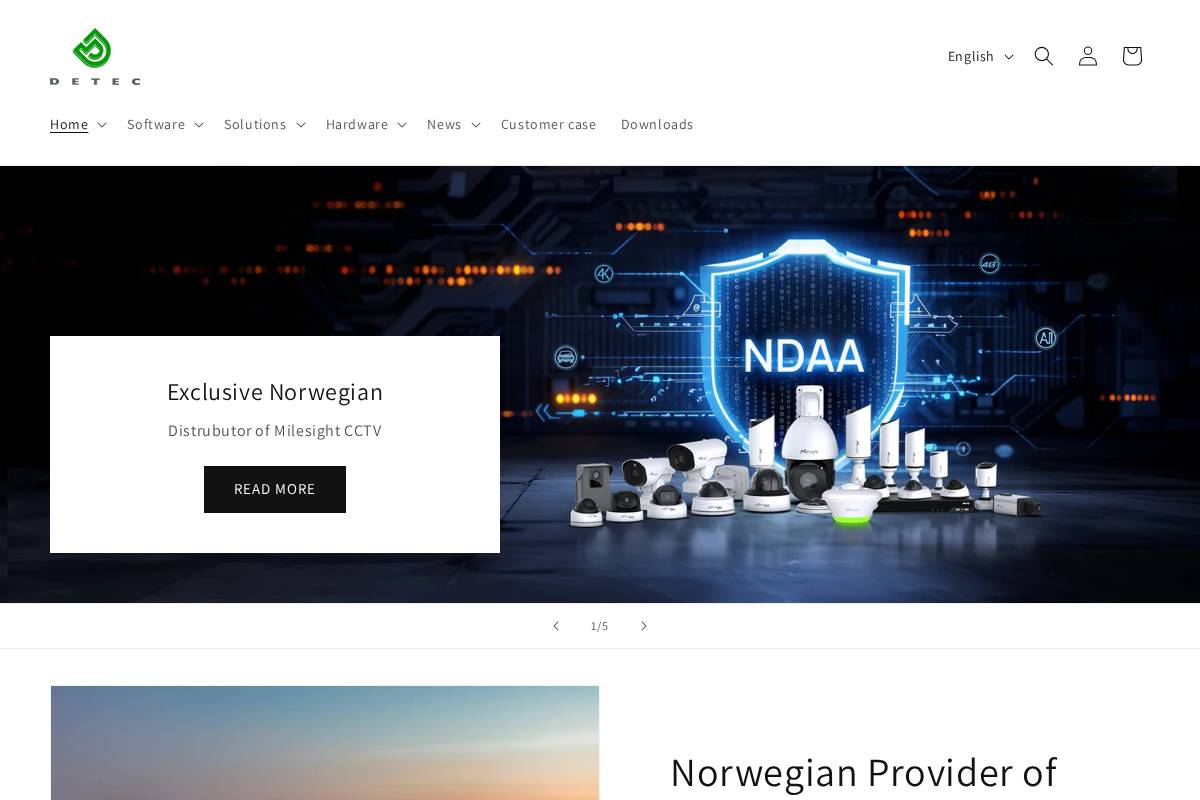 detec.no homepage screenshot