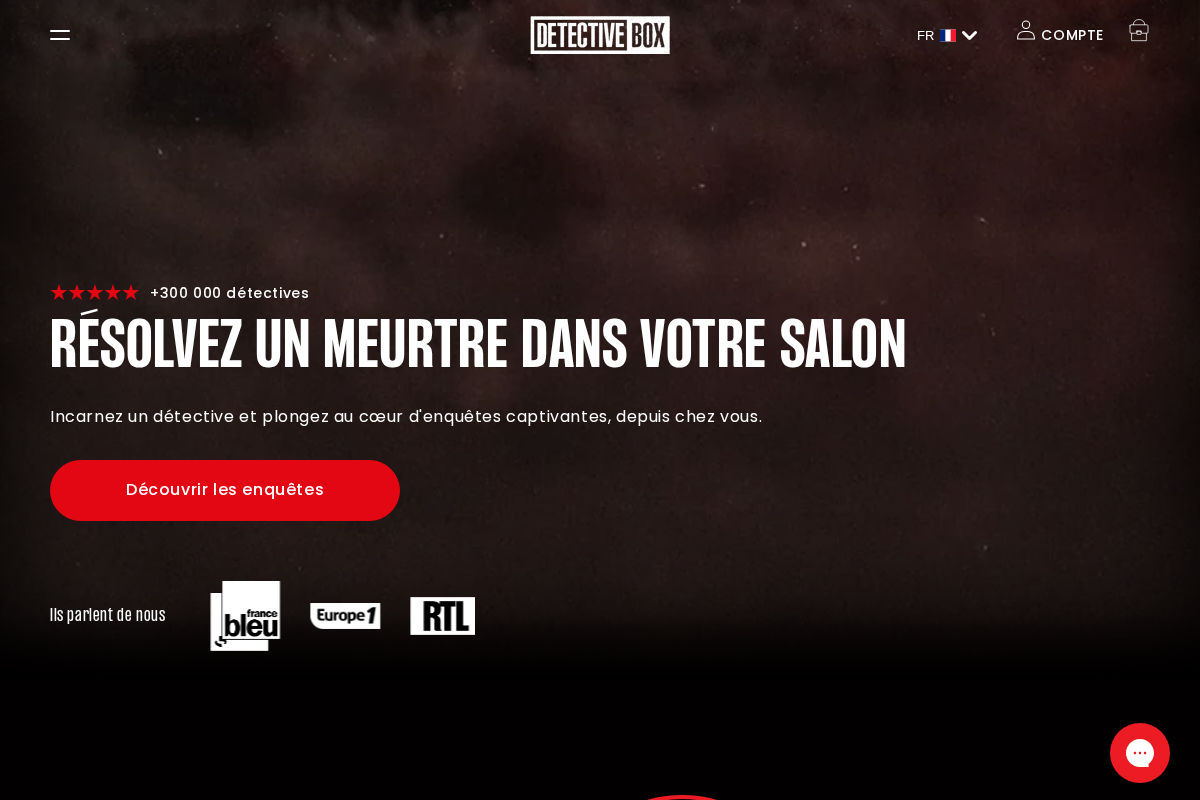 Detectivebox homepage screenshot