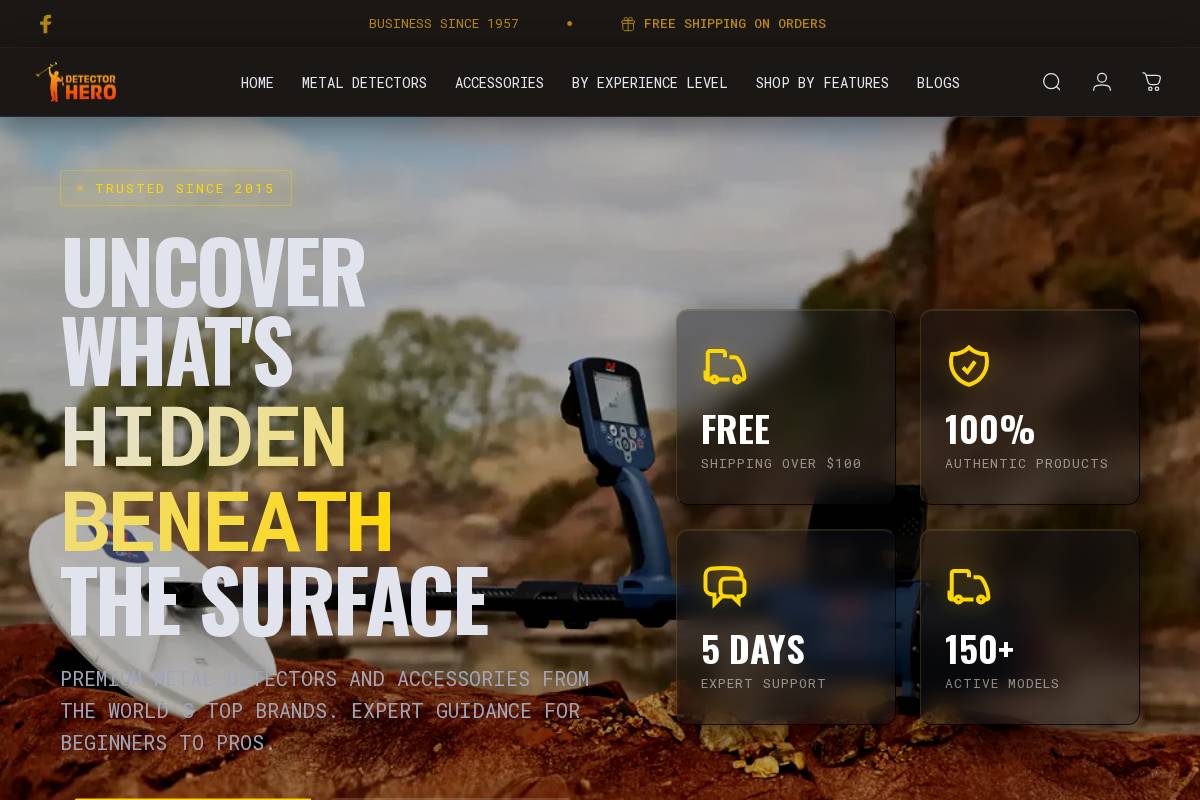 detectorhero.com homepage screenshot