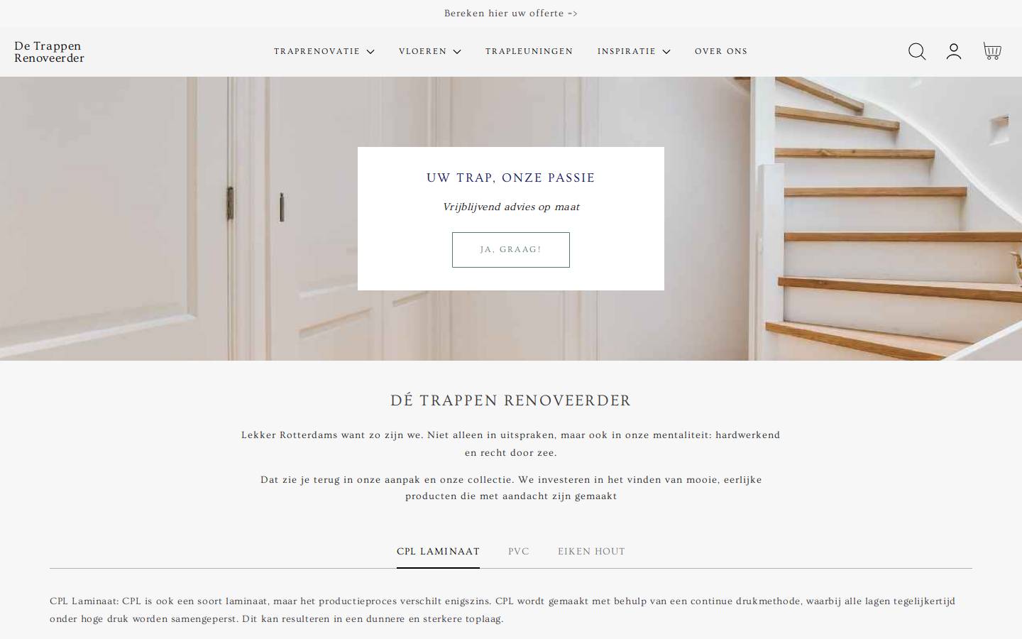 detraprenoveerder.nl homepage screenshot