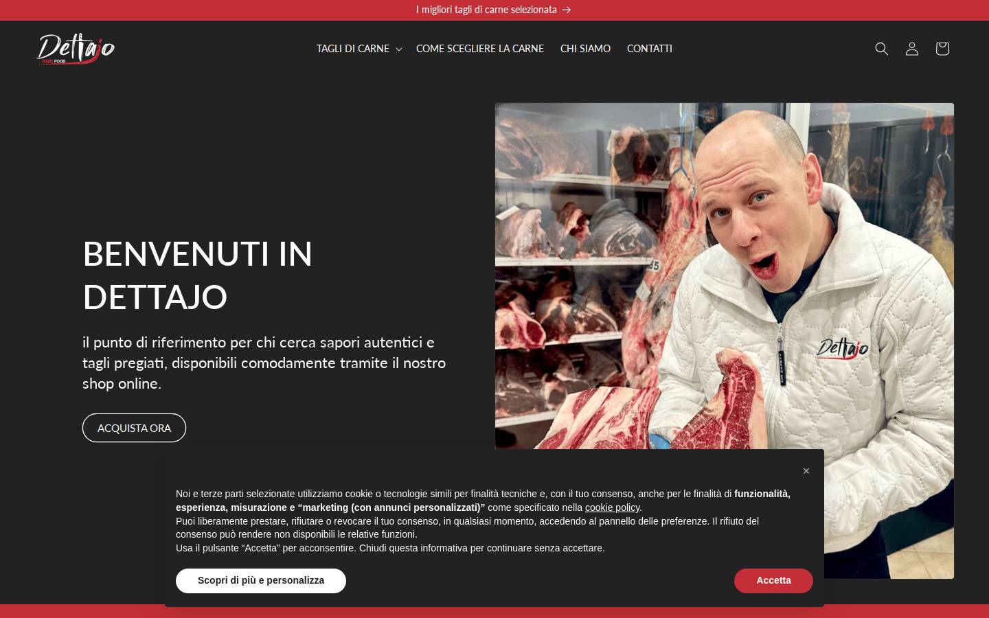 dettajo.it homepage screenshot