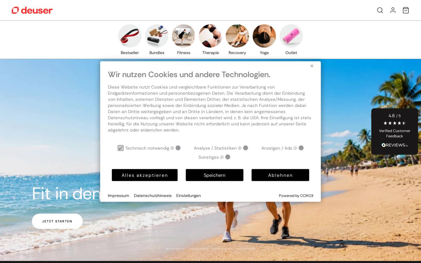 deuser-sports.de homepage screenshot