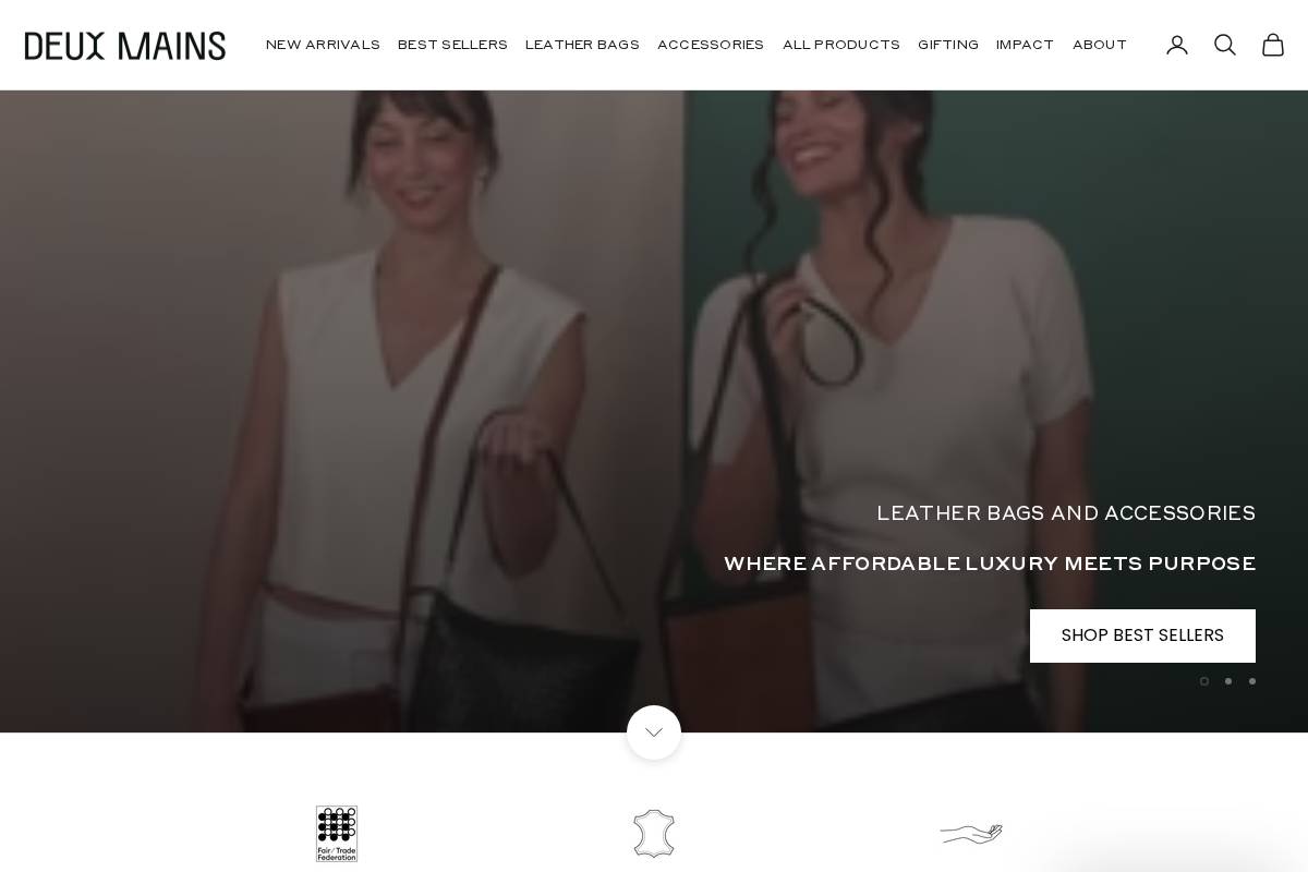 deuxmains.com homepage screenshot