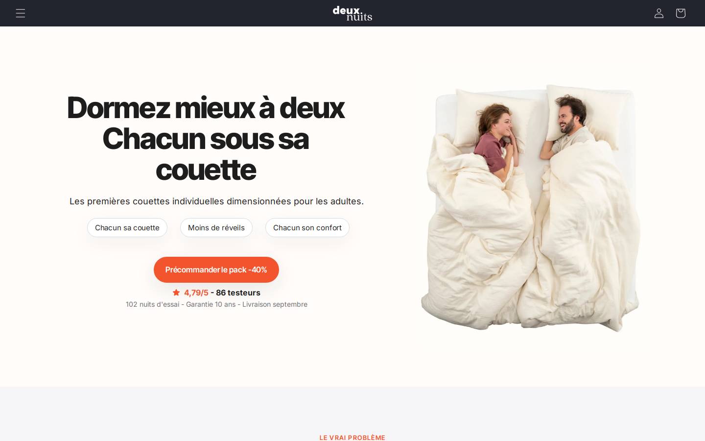 deuxnuits.com homepage screenshot