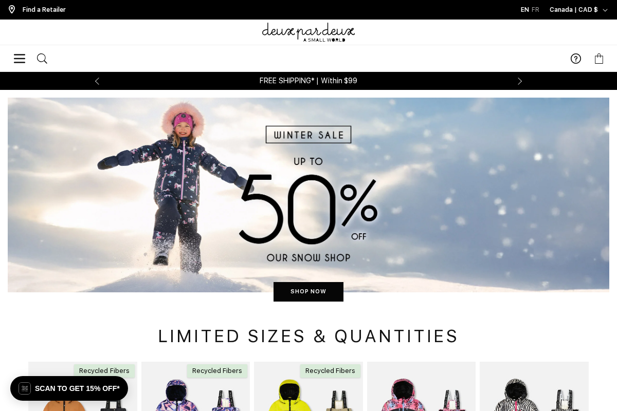 Deux par Deux homepage screenshot