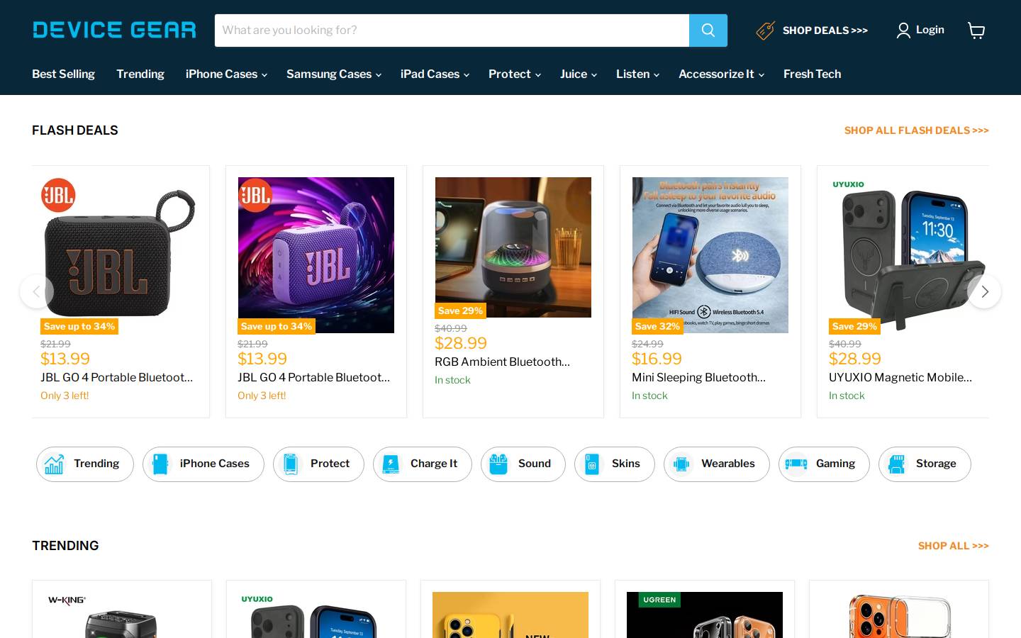 devicegear.com homepage screenshot