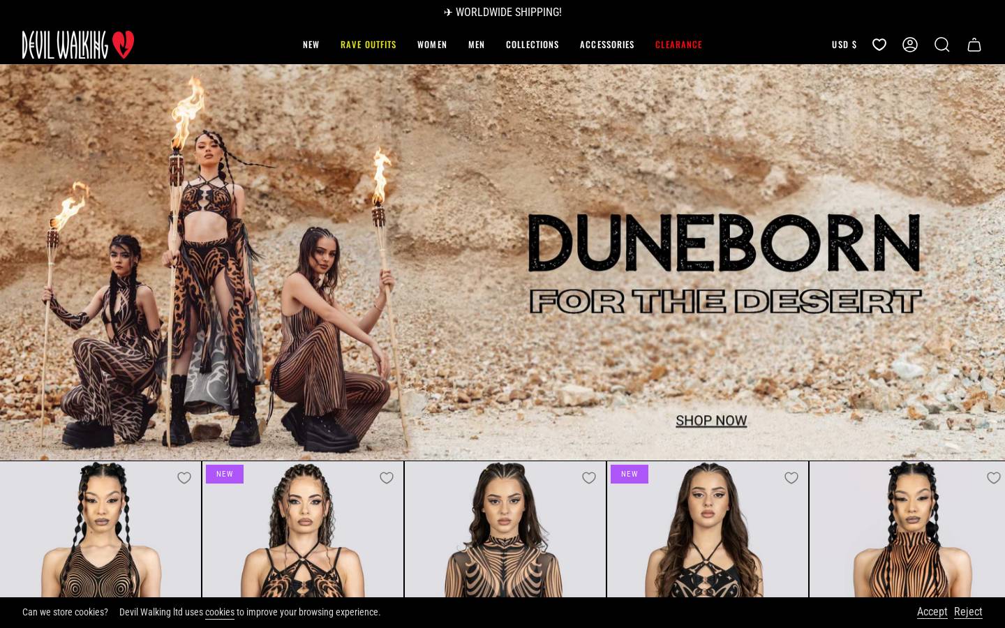 Devil Walking homepage screenshot