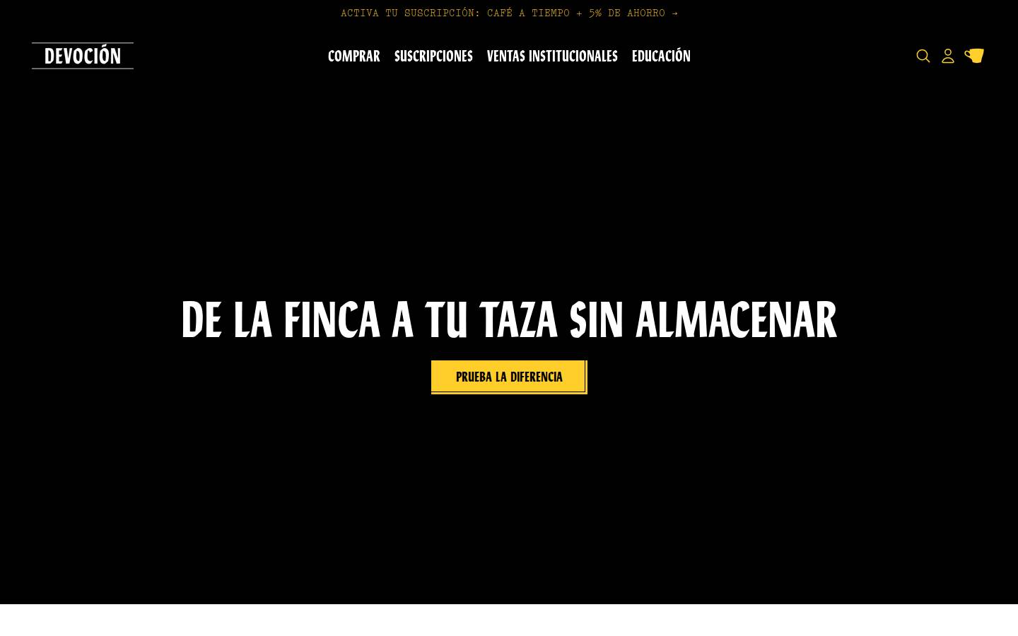 Devocion USA homepage screenshot