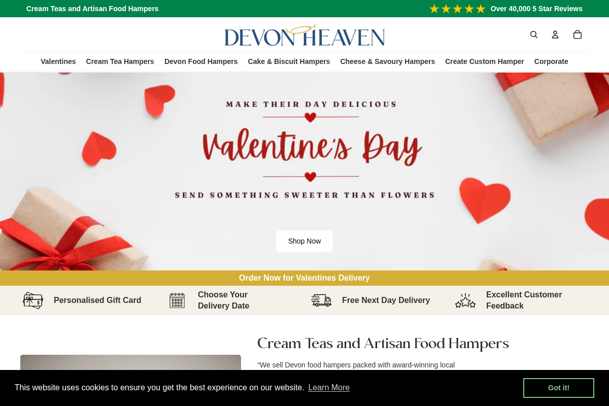 Devon Heaven homepage screenshot