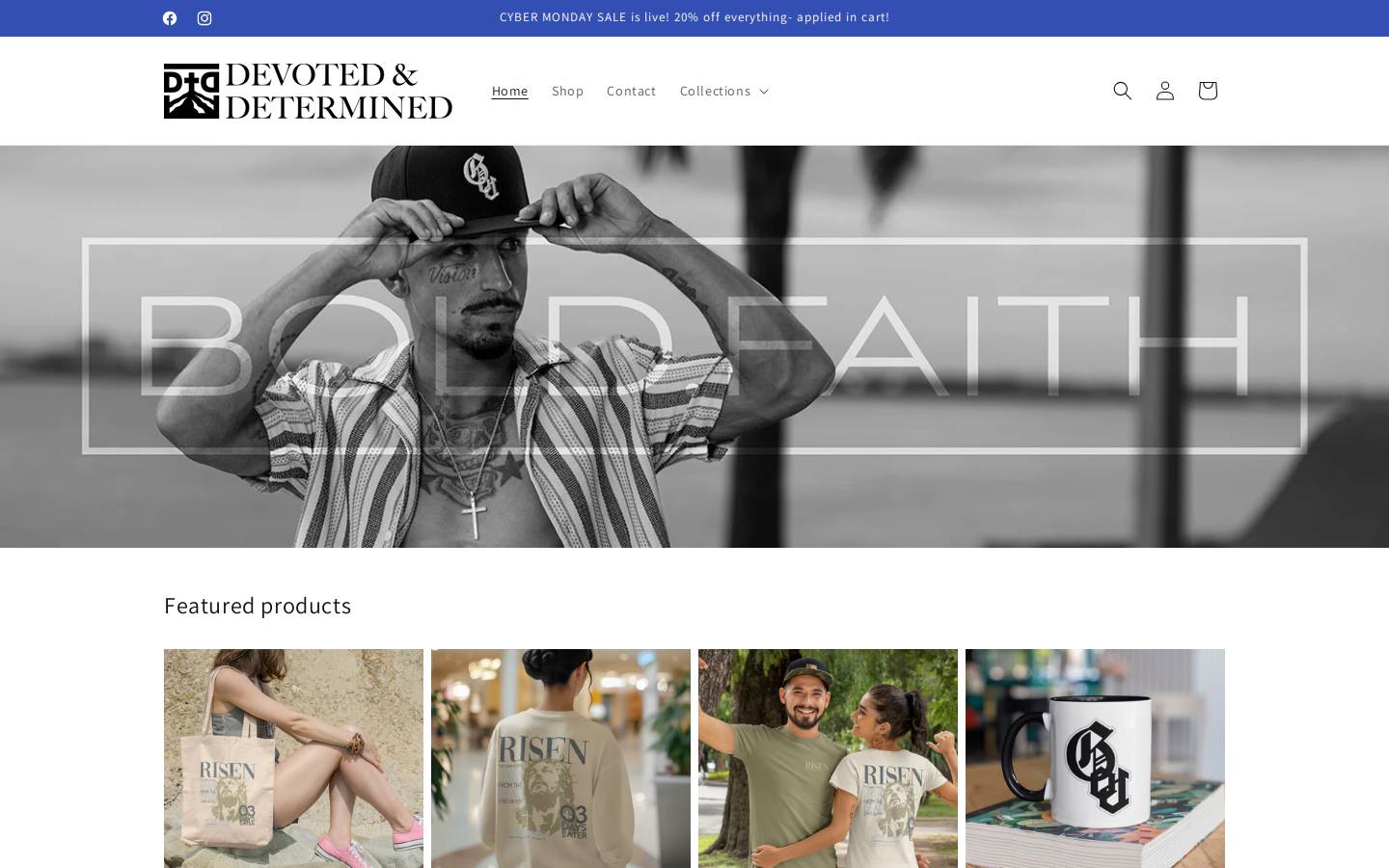 devotedanddetermined.com homepage screenshot