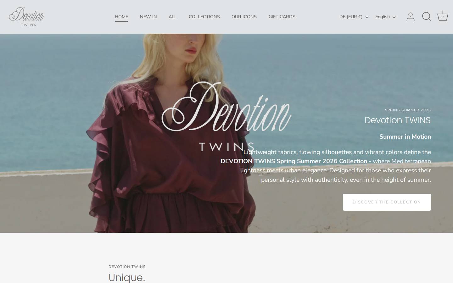 devotiontwins.com homepage screenshot