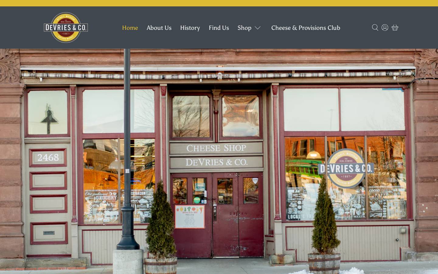 devries1887.com homepage screenshot