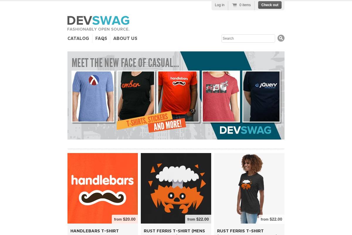 devswag.com homepage screenshot