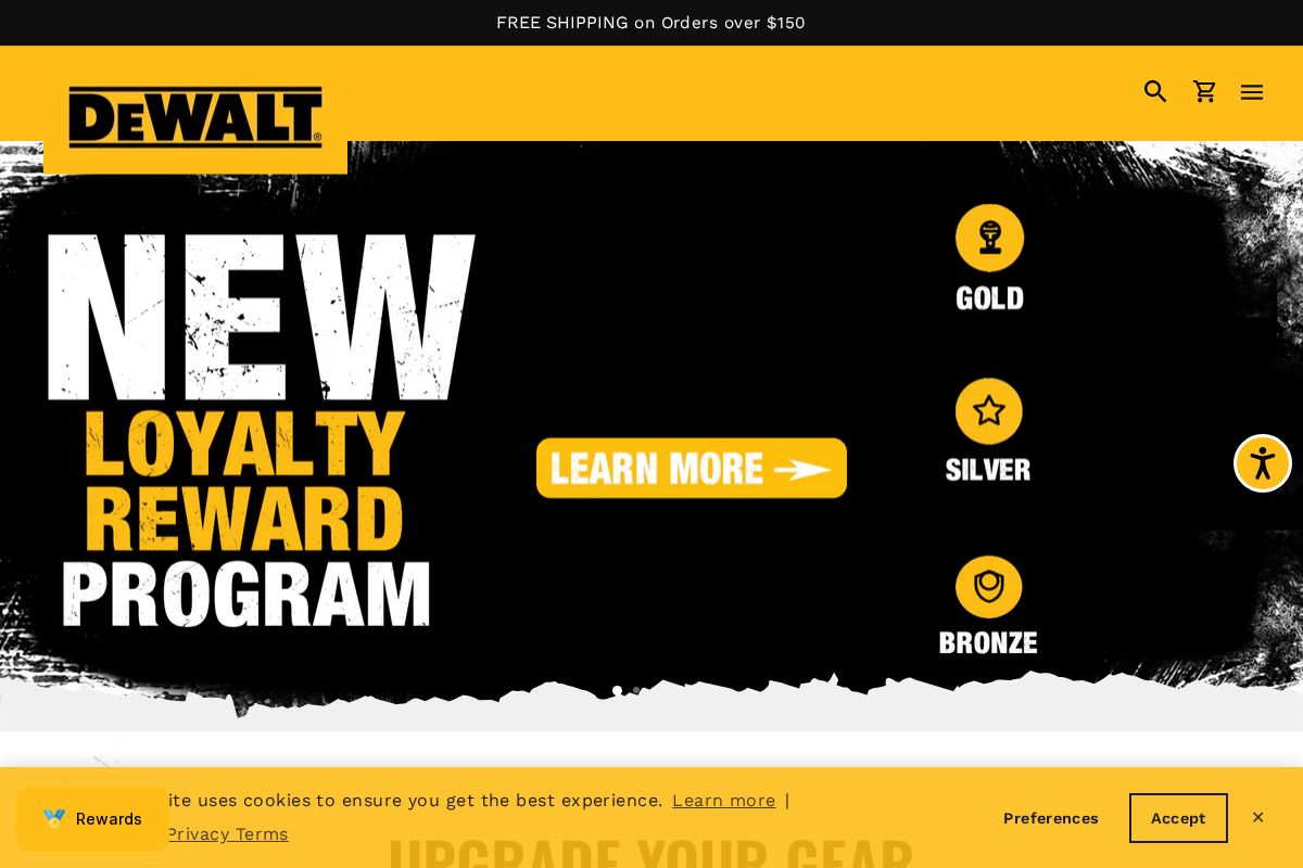 DEWALT Footwear homepage screenshot