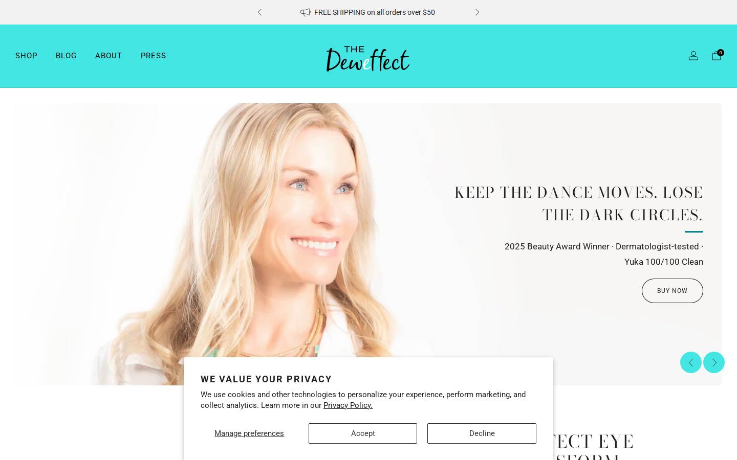 Deweffect homepage screenshot