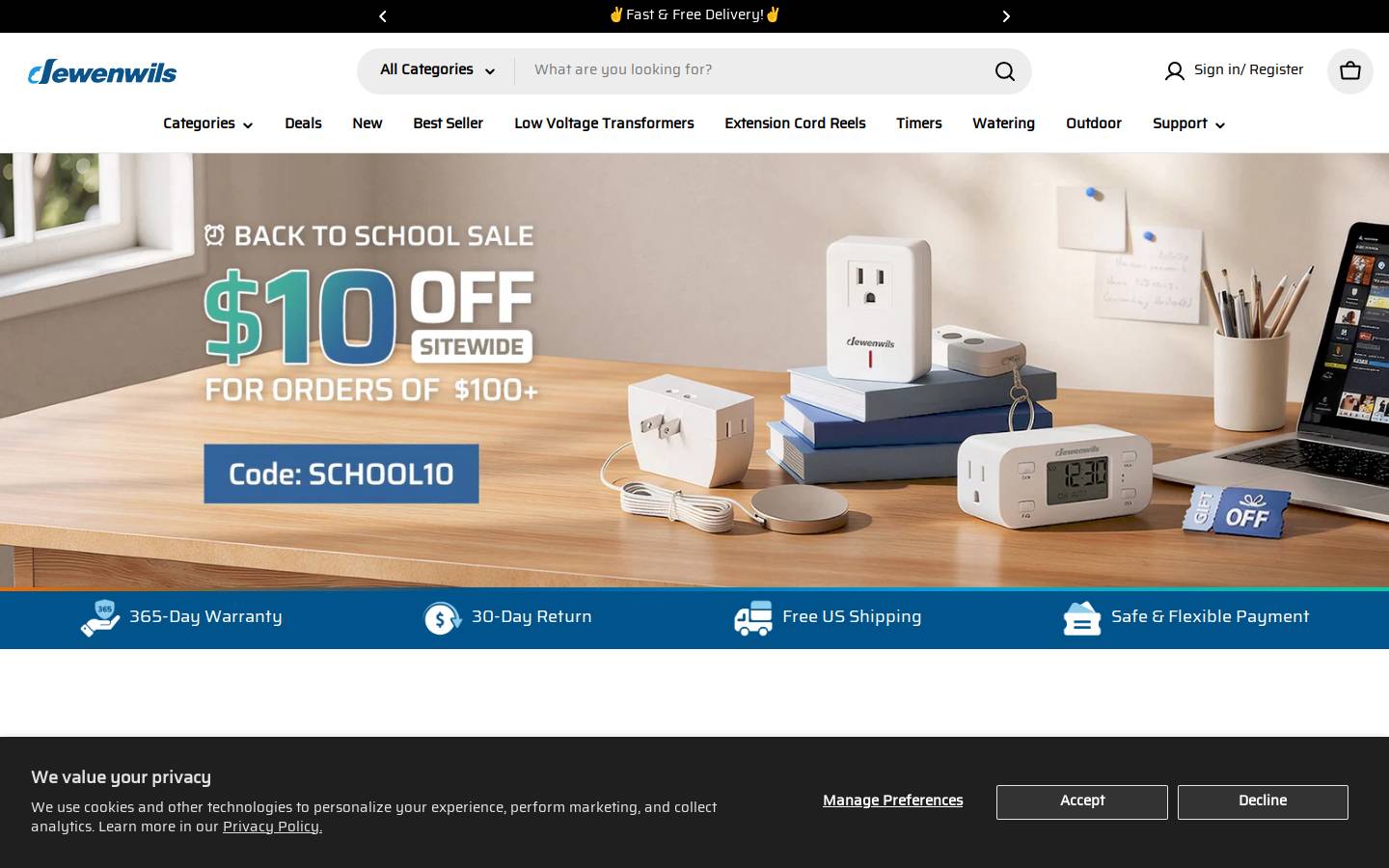 dewenwils.com homepage screenshot