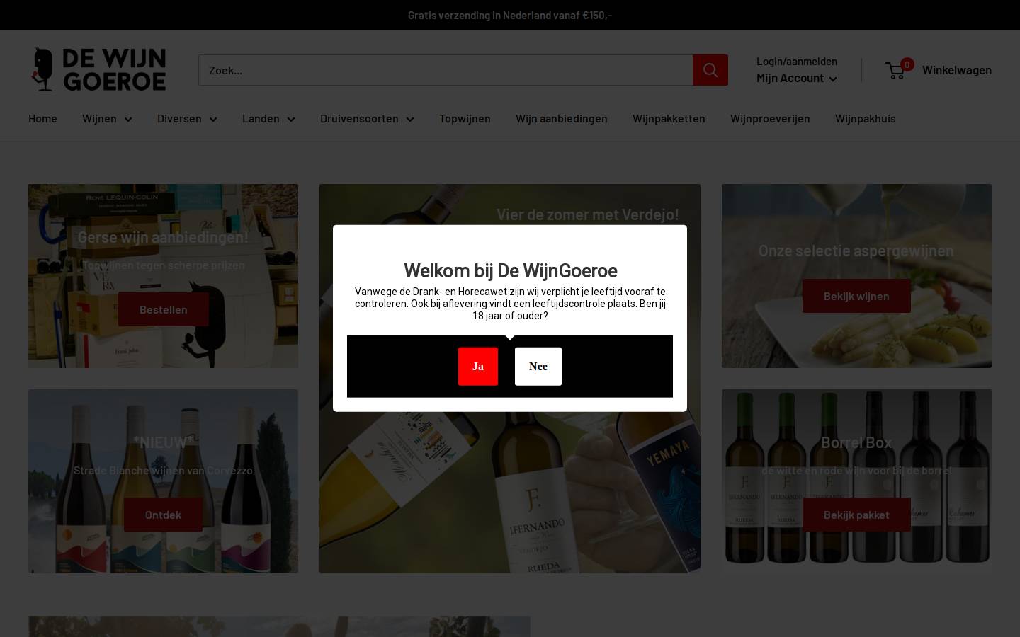 De Wijn Goeroe homepage screenshot
