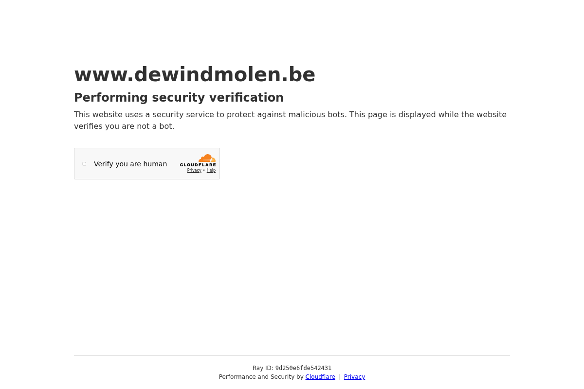 dewindmolen.be homepage screenshot