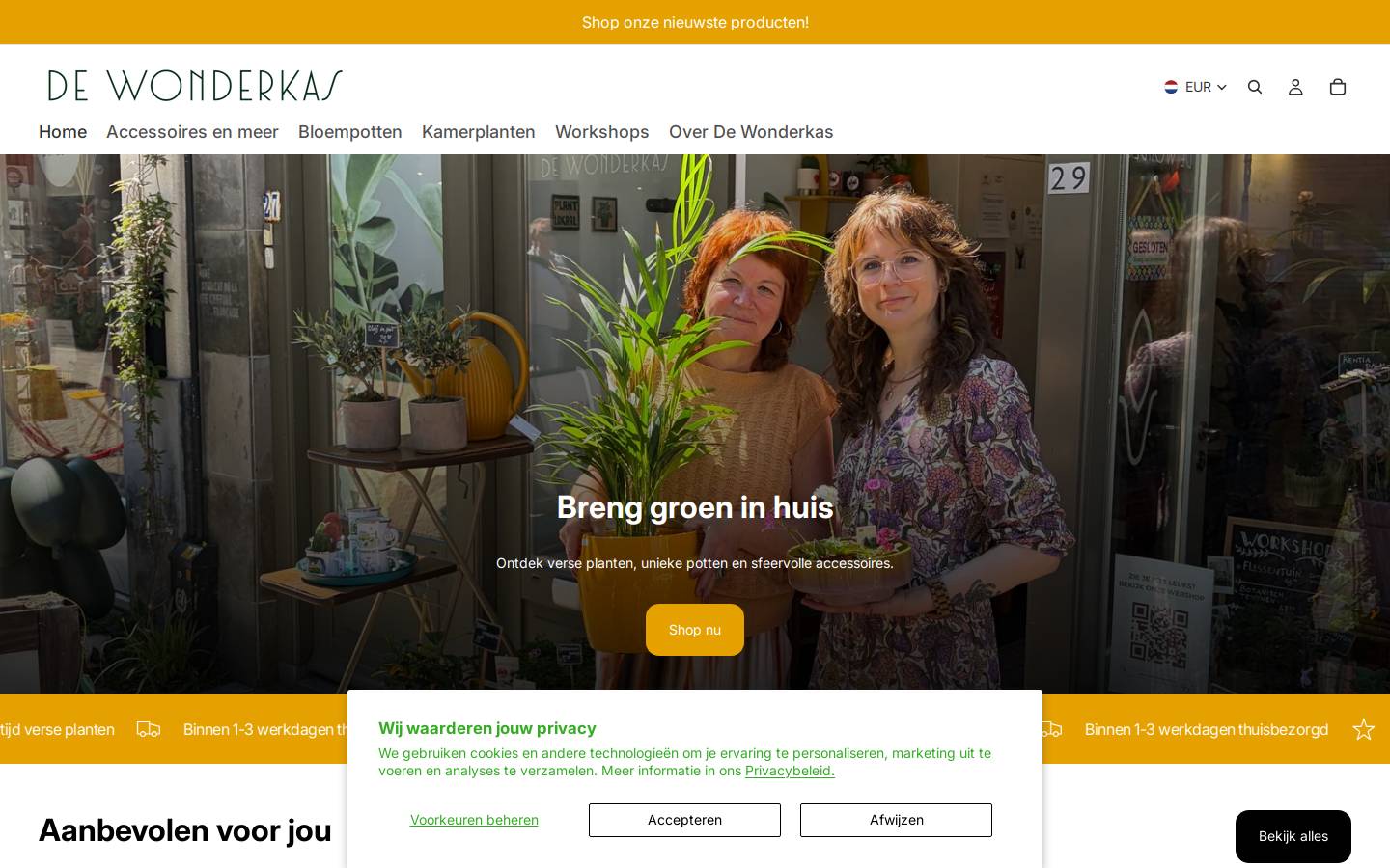 dewonderkas.nl homepage screenshot