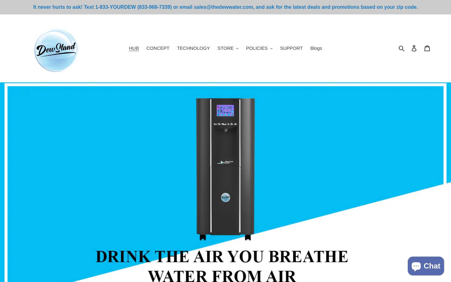 dewstand.com homepage screenshot
