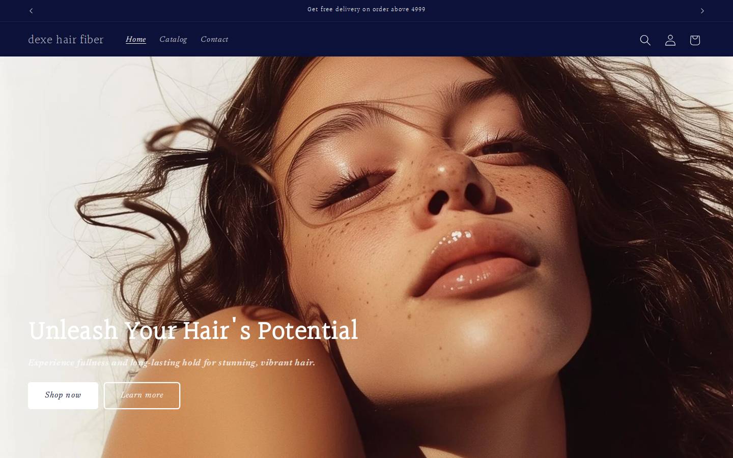 dexehairfibers.com homepage screenshot
