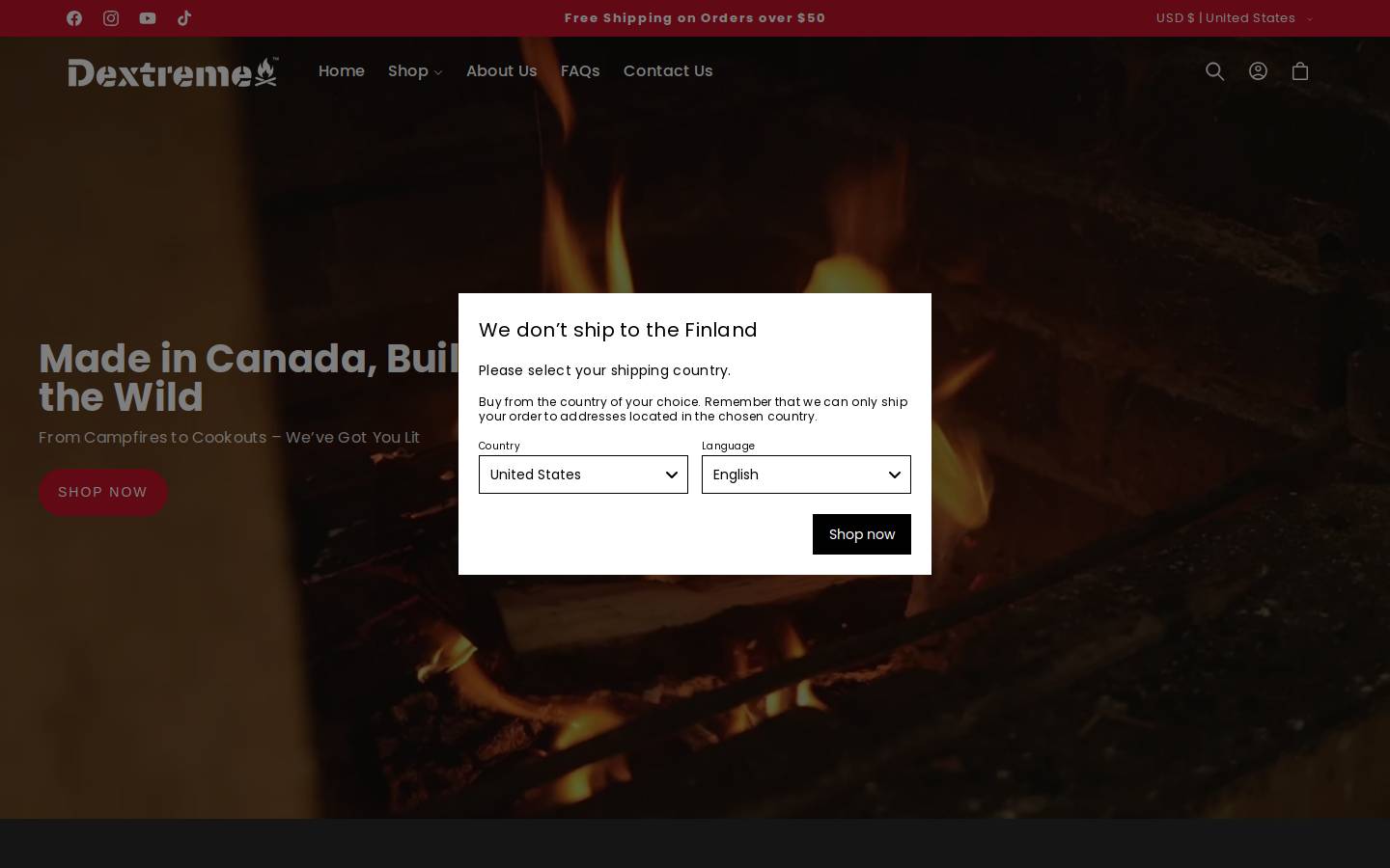 dextremefire.com homepage screenshot