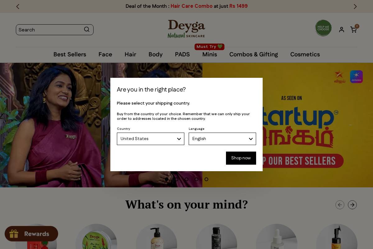deyga.in homepage screenshot