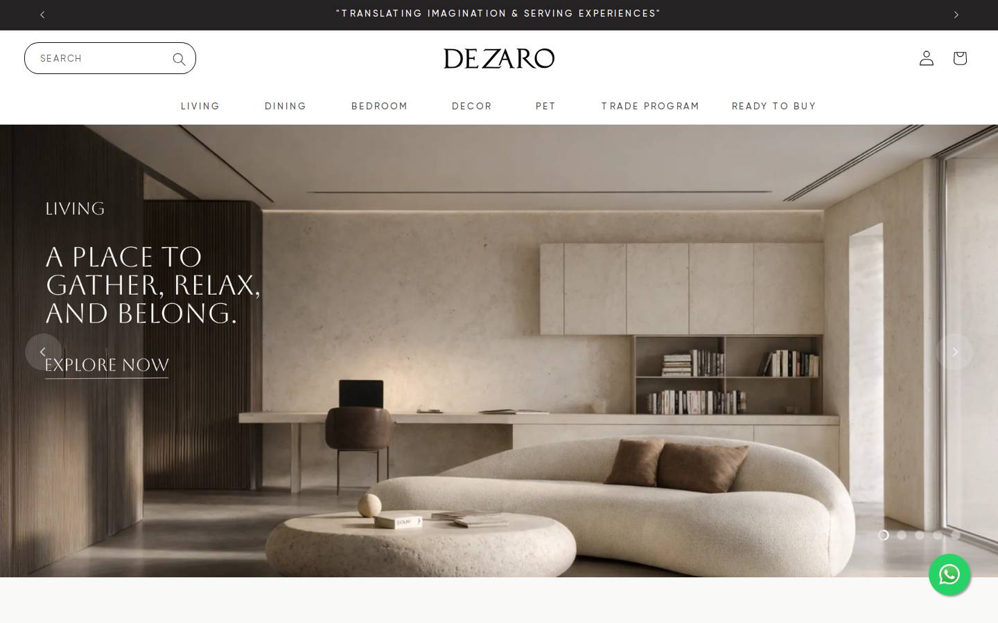 dezaro.com homepage screenshot
