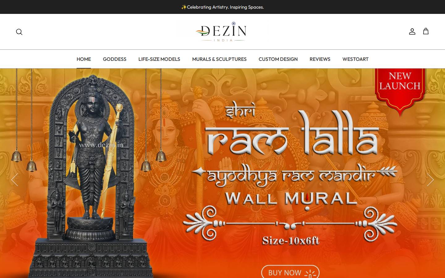 dezin.in homepage screenshot
