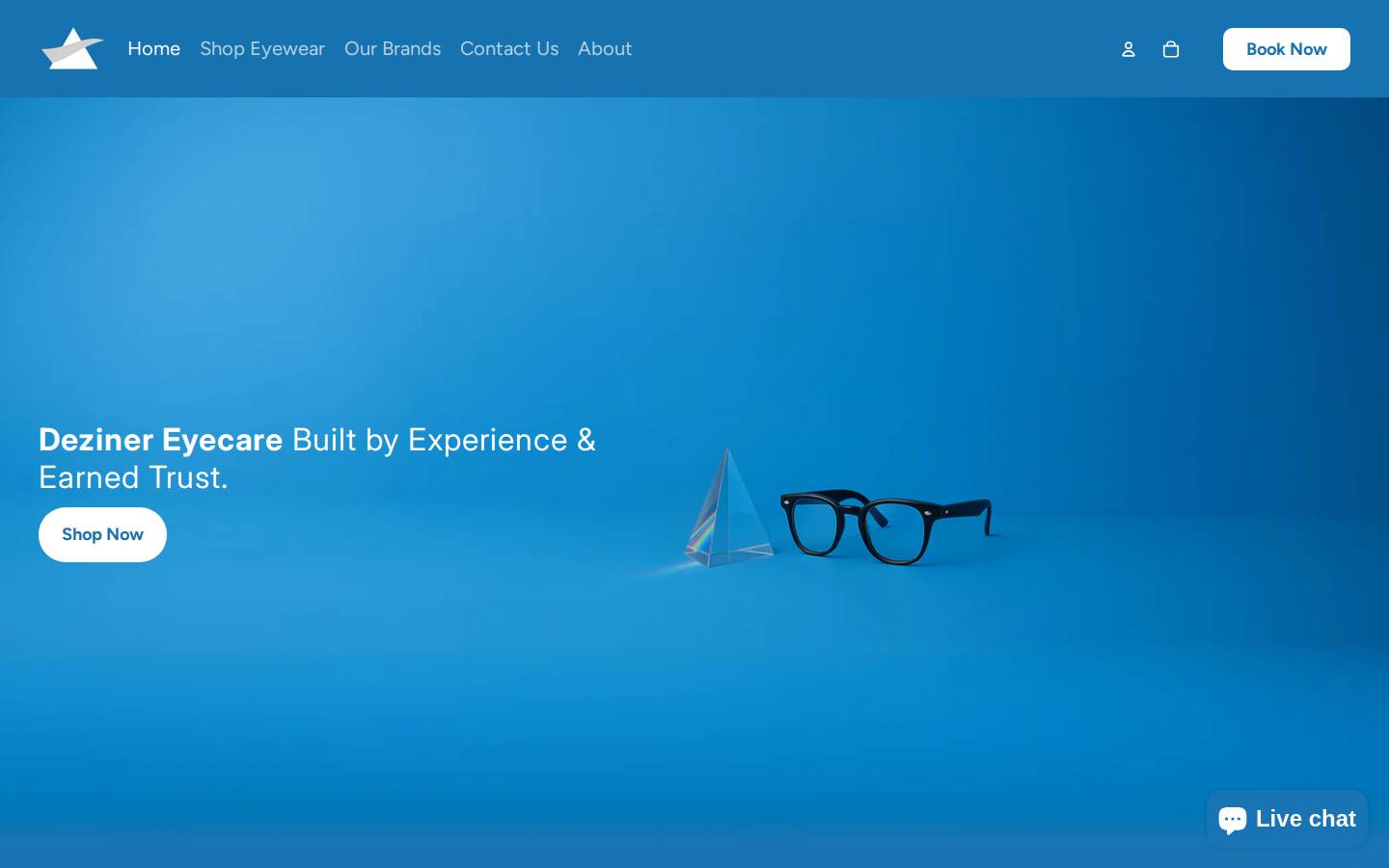 dezinereyecare.com homepage screenshot
