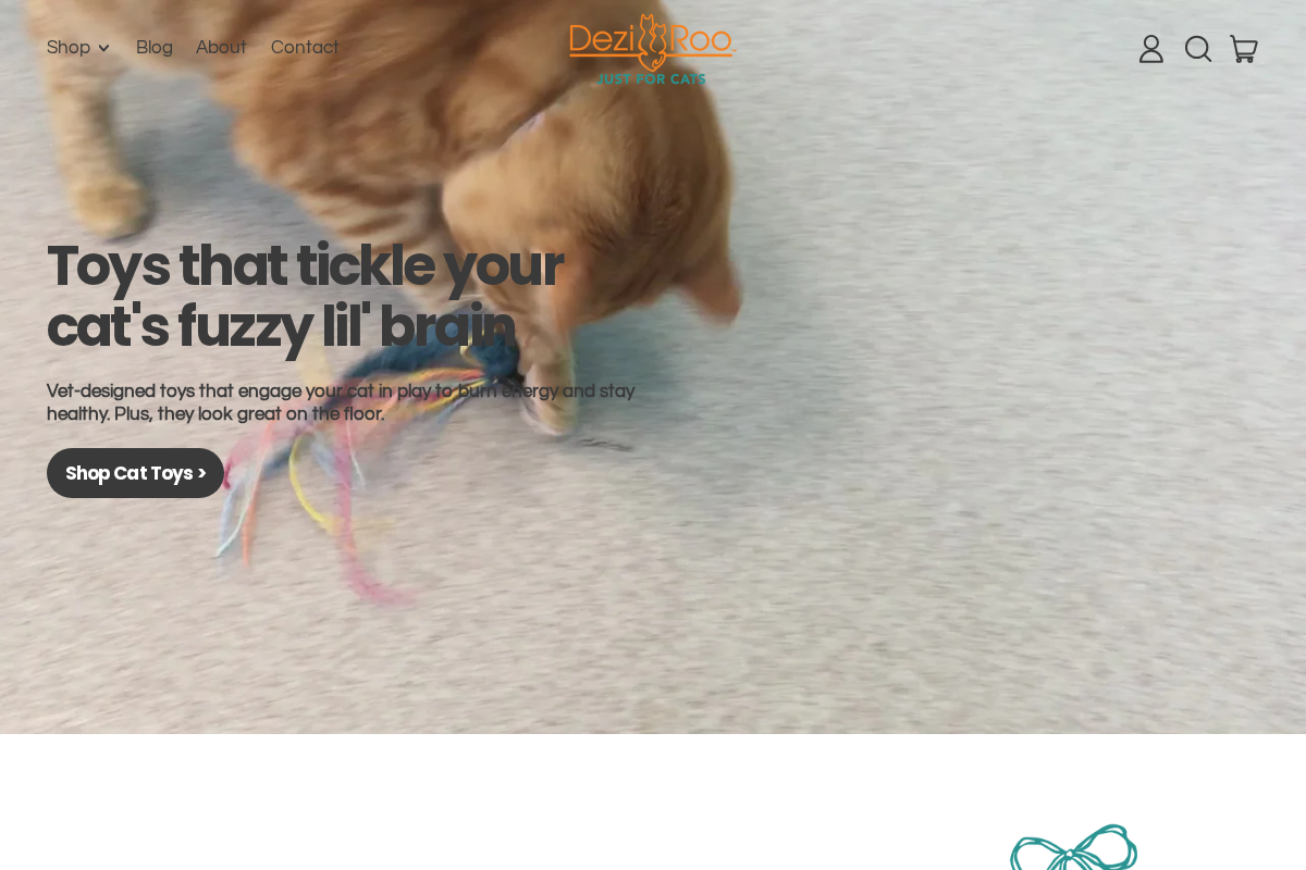 Dezi & Roo homepage screenshot