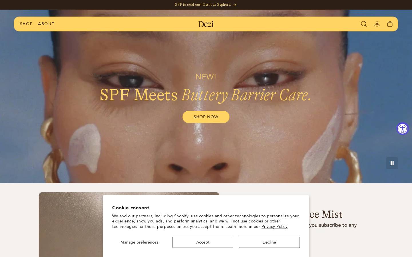 deziskin.com homepage screenshot