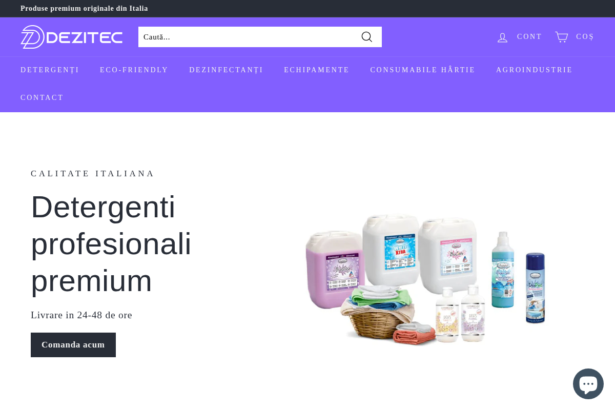 Dezitec homepage screenshot