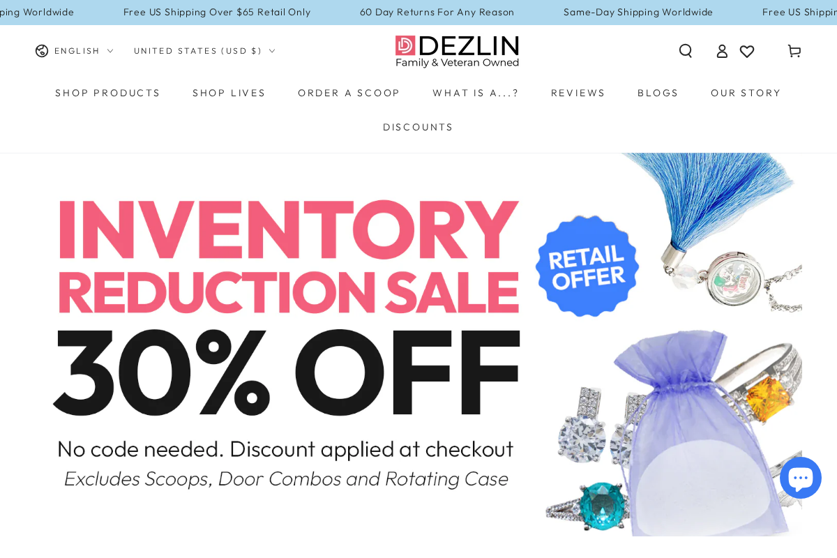 dezlin.com homepage screenshot