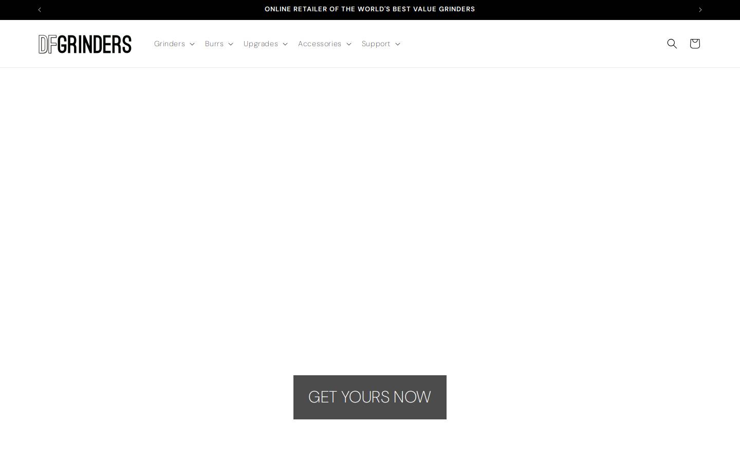 dfgrinders.com homepage screenshot