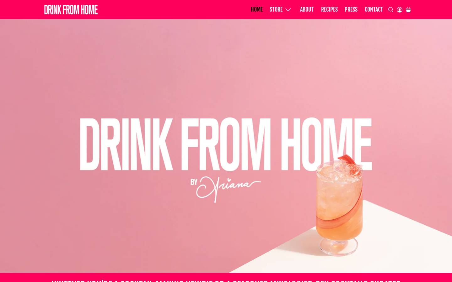 dfhcocktails.com homepage screenshot