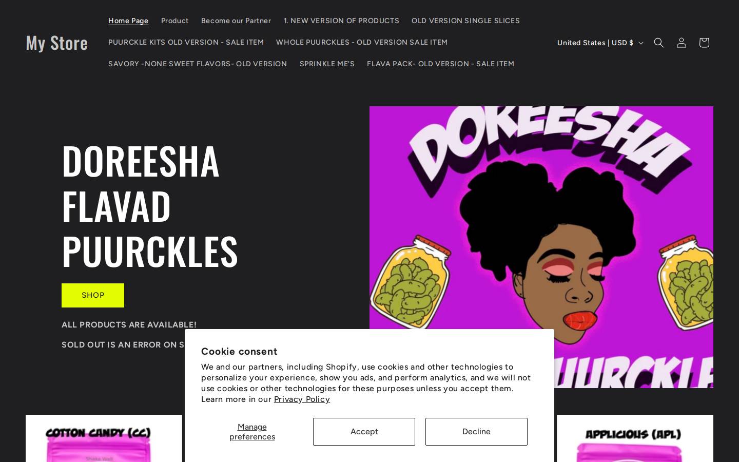 dflavadpuurckles.com homepage screenshot