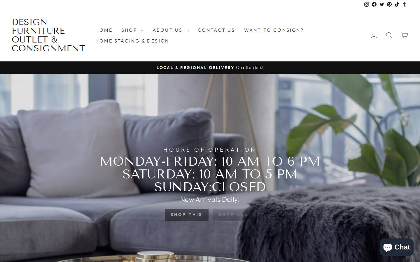 dfoutlet.com homepage screenshot