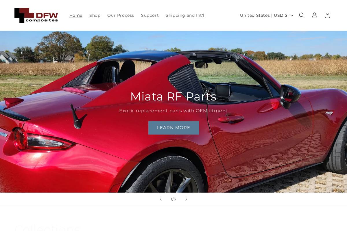 dfwcomposites.com homepage screenshot